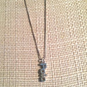 Sterling silver “polo” necklace.